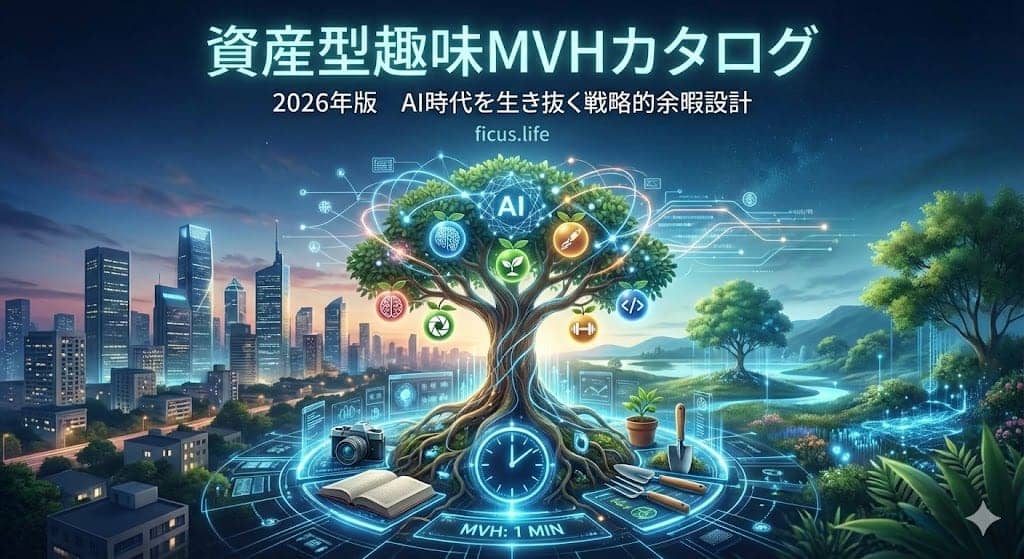 2026年決定版|AI時代を生き抜く「資産型趣味」10選:意志力をハックするMVH(最小単位の趣味)投資術 | ficus.life