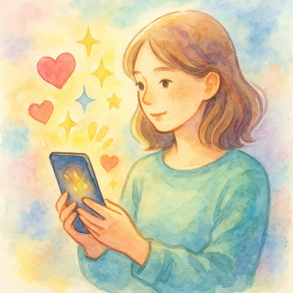 A watercolor style digital illustration features a